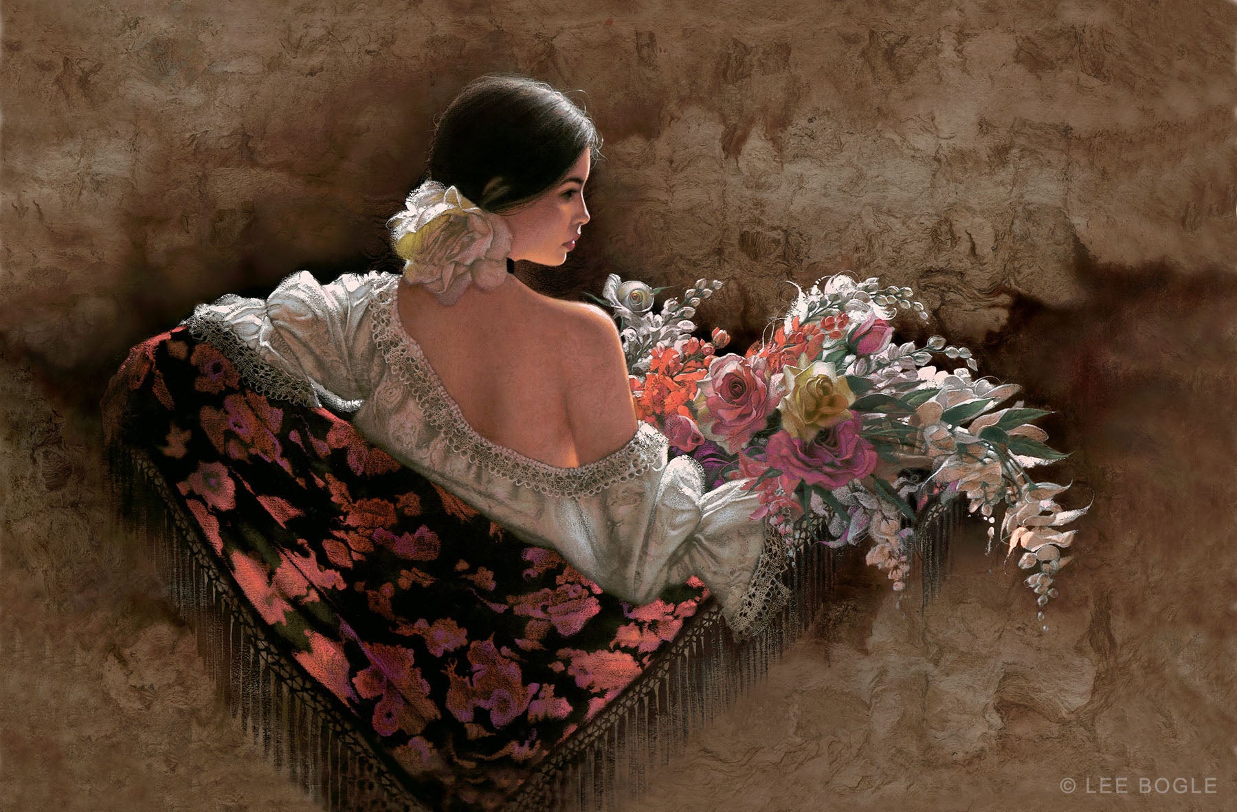 Lee Bogle - Flores de la Elegancia - Painting - Art Print
